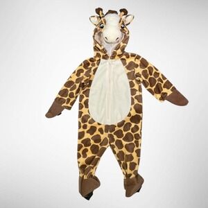 Koala Kids Giraffe Ride Costume Fleece Hooded Jumpsuit Child Size 18M